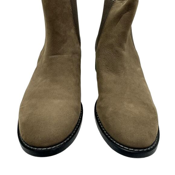 Eileen Fisher Blink Taupe Brown Gray Tumbled Nubuck Pull On Chelsea Bootie - Picture 3 of 10